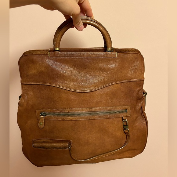 BCBG Camel Leather satchel - used twice - Picture 2 of 9